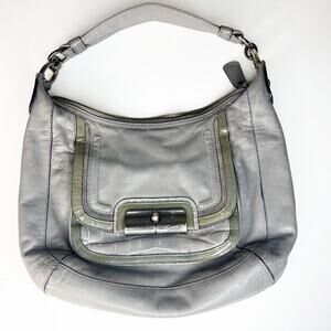 Coach Vintage Y2K Taupe Grey Leather Shoulder Handbag